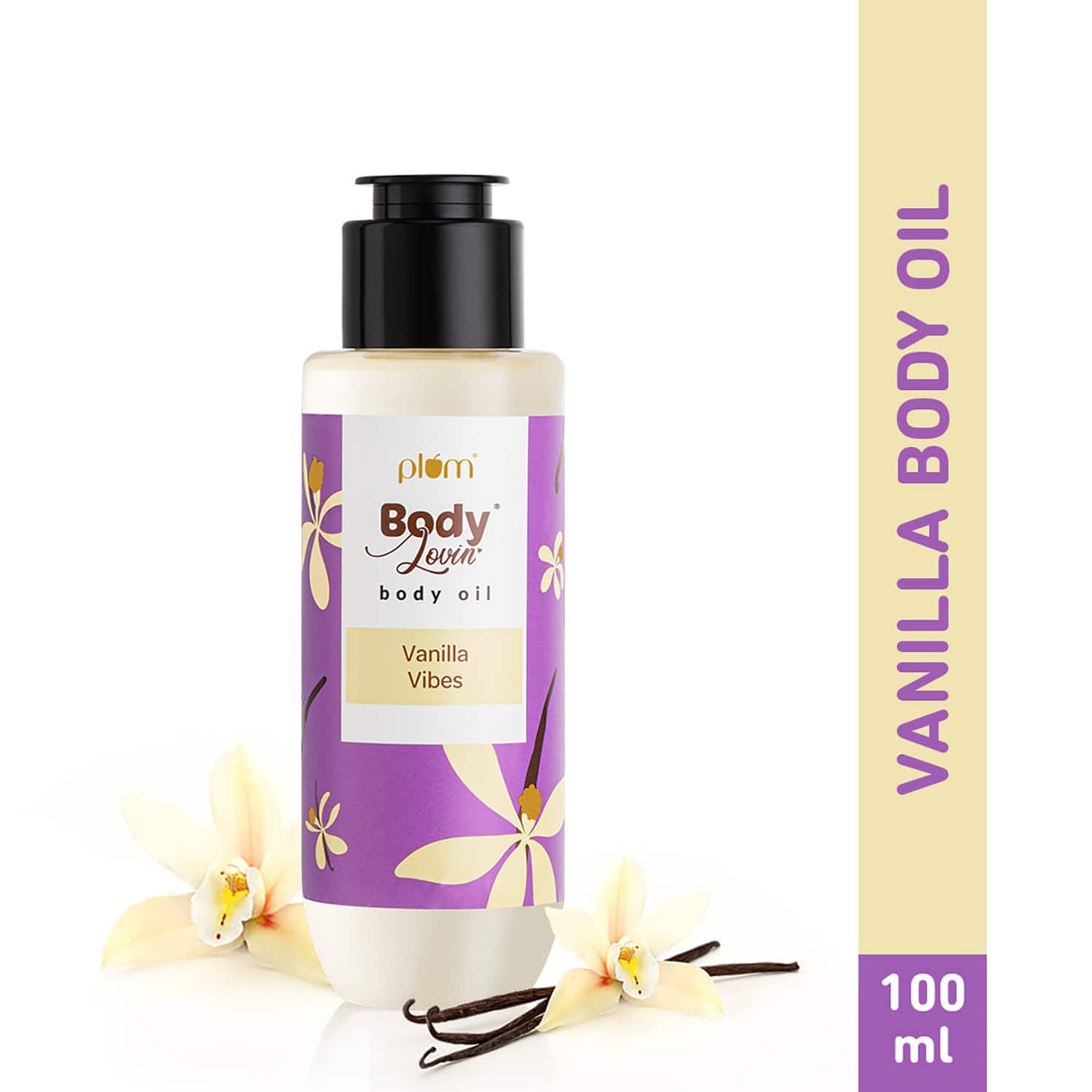 Plum BodyLovin' Vanilla Vibes Body Oil | Intense Moisture | Instant Glow | Non-Greasy (100ml)