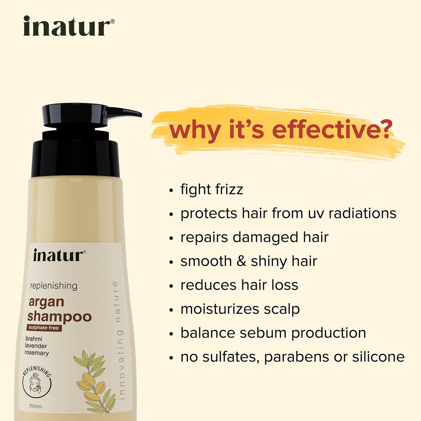 Inatur Nutri-Hydrant Moroccan Argan Oil Shampoo (350ml)