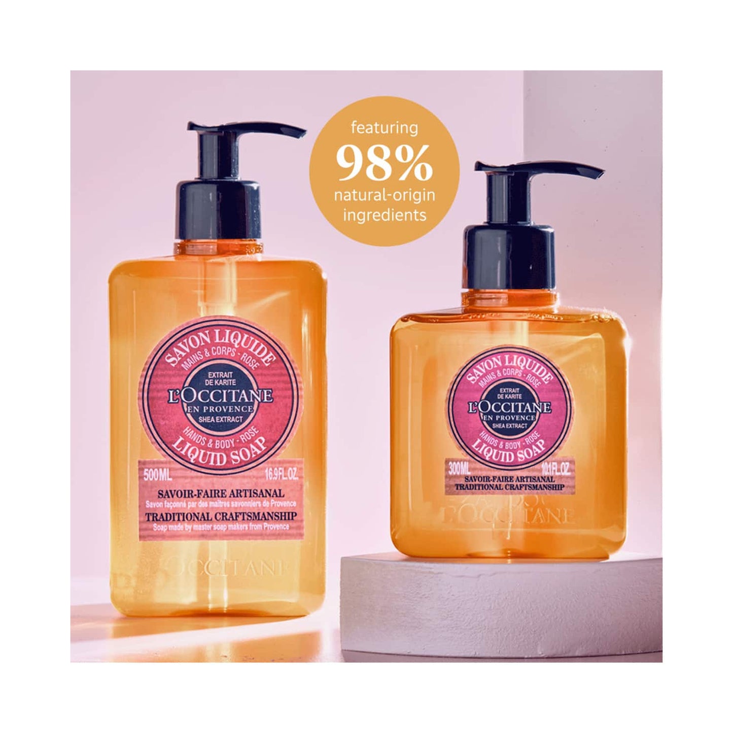 L'occitane Shea Rose Liquid Soap (300ml)