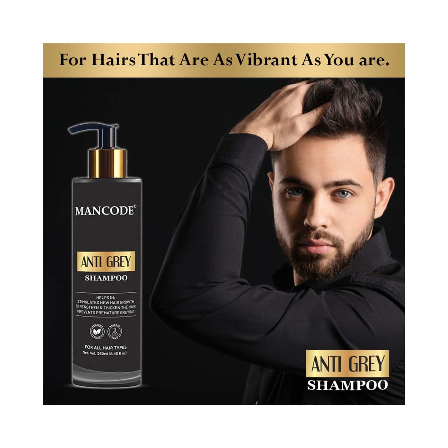 Mancode Anti Grey Shampoo For Men (250 gm)