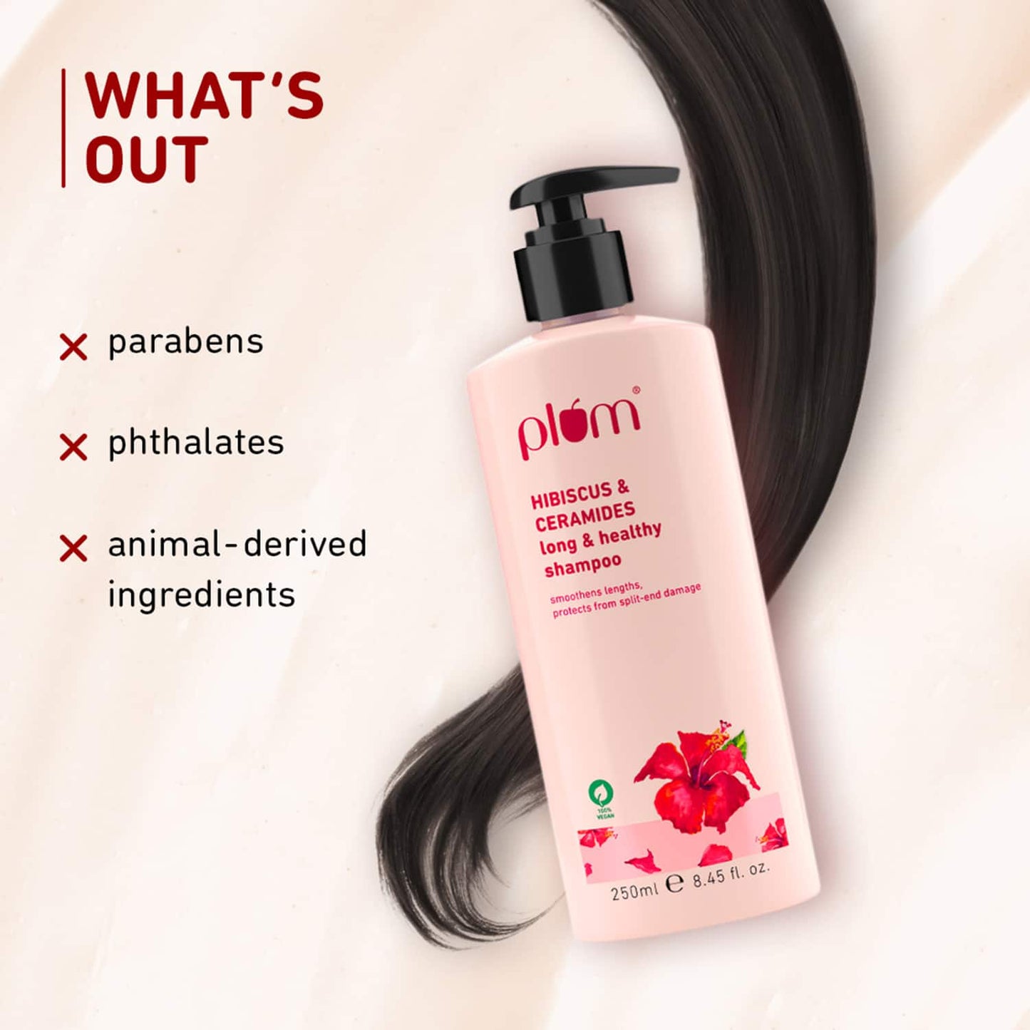 Plum Hibiscus & Ceramides Long & Healthy Shampoo (250ml)