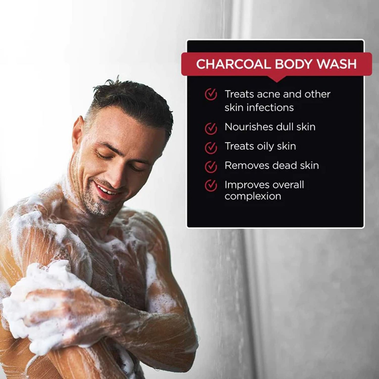 The Man Company Charcoal Lemongrass & Cinnamon Body Wash (250ml)