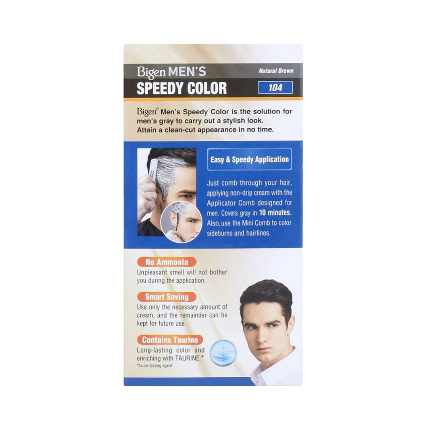 Bigen Men's Speedy Hair Color - 104 Natural Brown (80g)