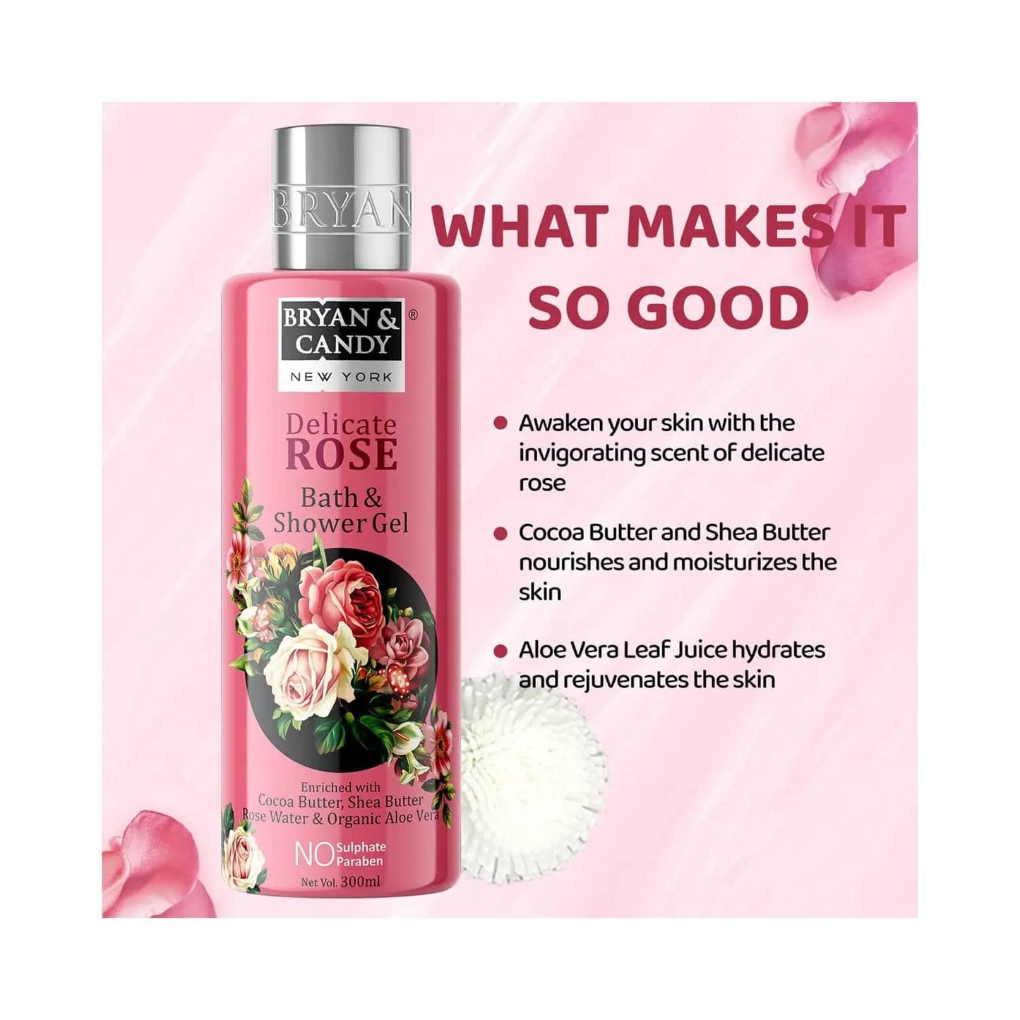 BRYAN & CANDY Delicate Rose Shower Gel (300ml)