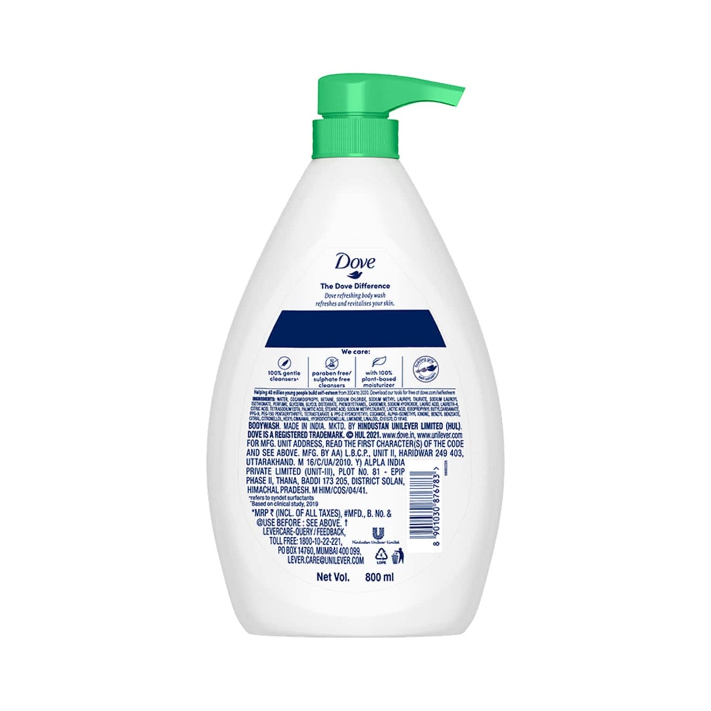 Dove Refreshing Body Wash With Cucumber & Green Tea Scent (800ml)