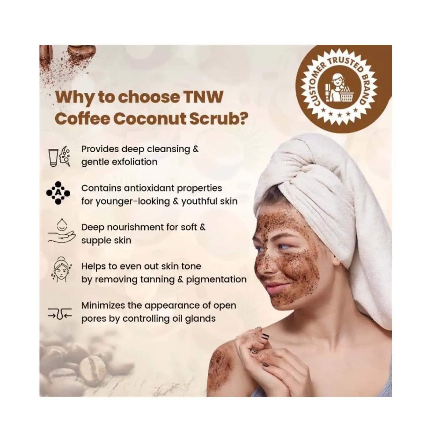 TNW The Natural Wash Coffee Coconut Scrub (125g)