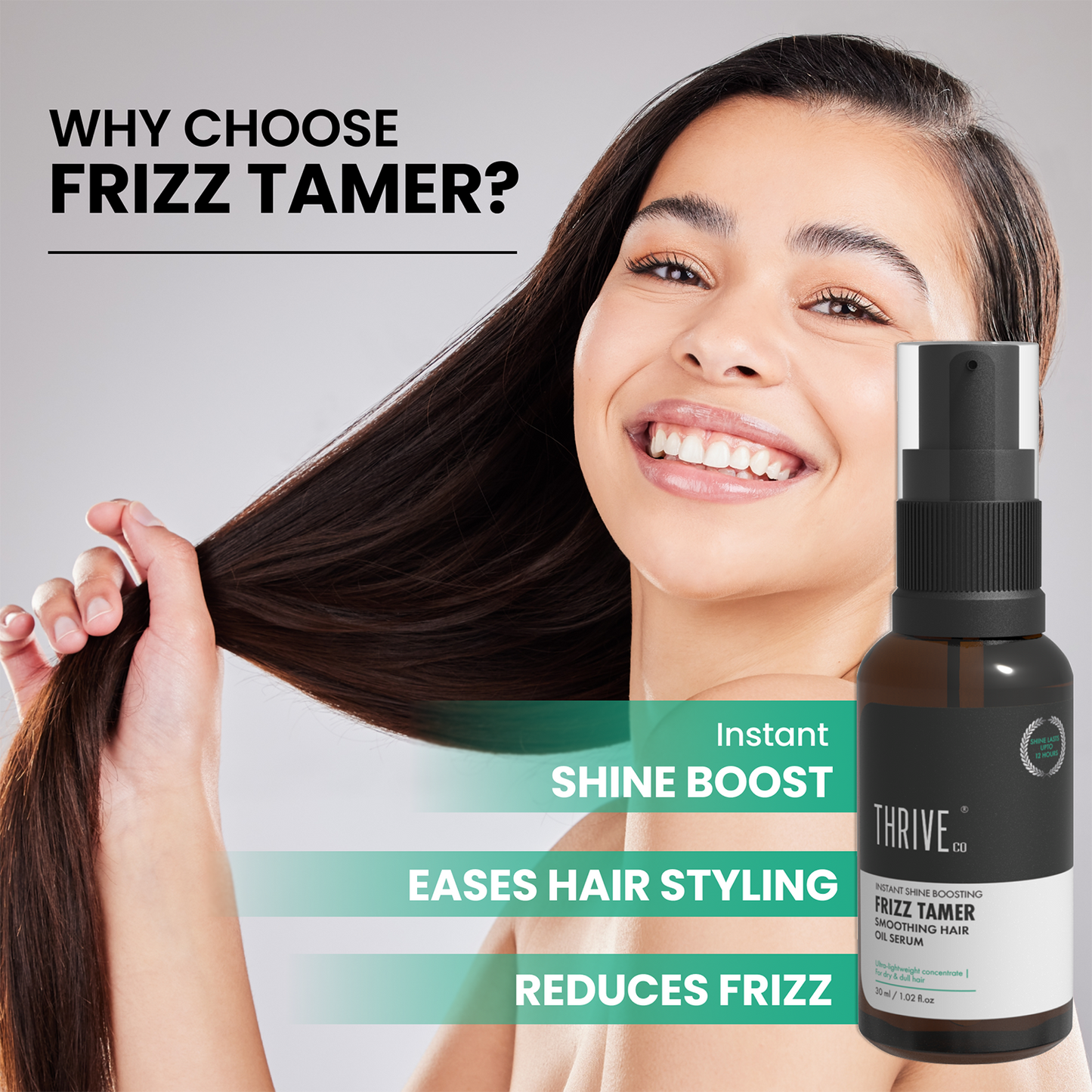 Thriveco Frizz Tamer Smoothening Hair Oil (30 ml)