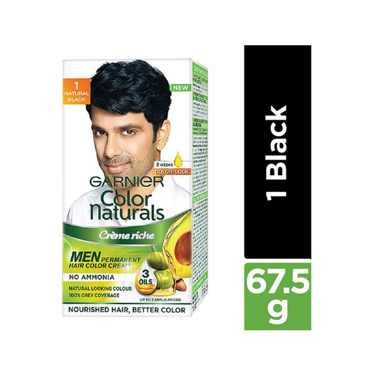 Garnier Color Naturals Creme Riche for Men - 1 Natural Black (60g)