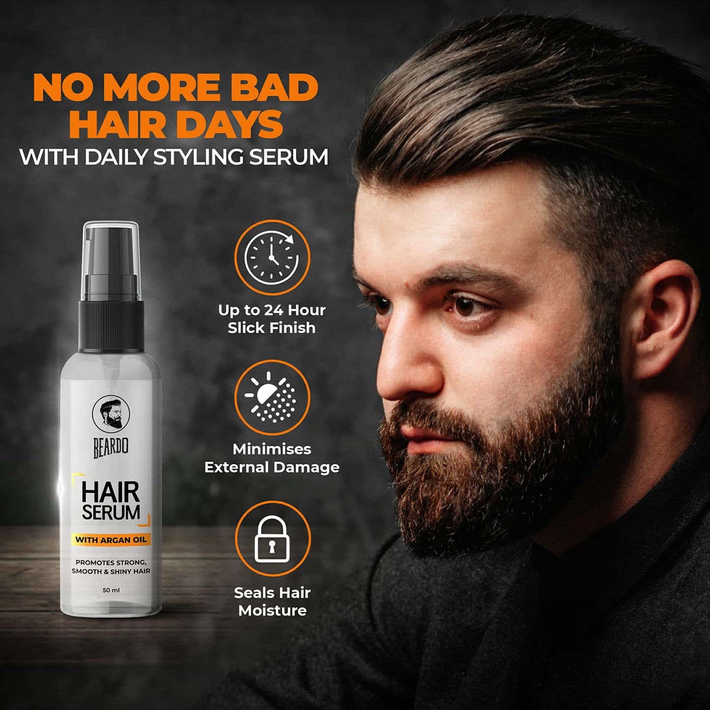 Beardo Argan Oil Hair Serum (50ml)