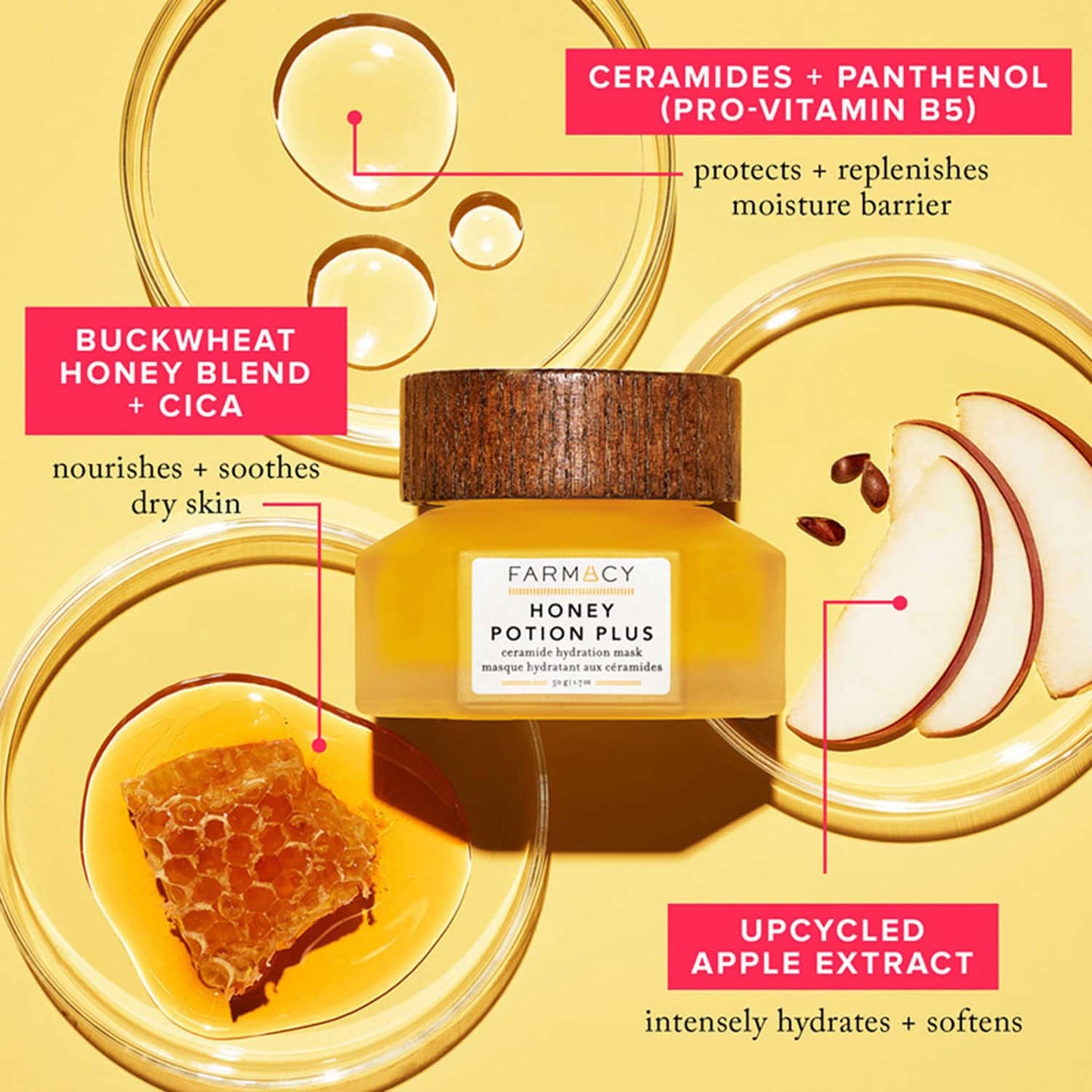 Farmacy Beauty Honey Potion Plus Ceramide Hydration Mask (117g)