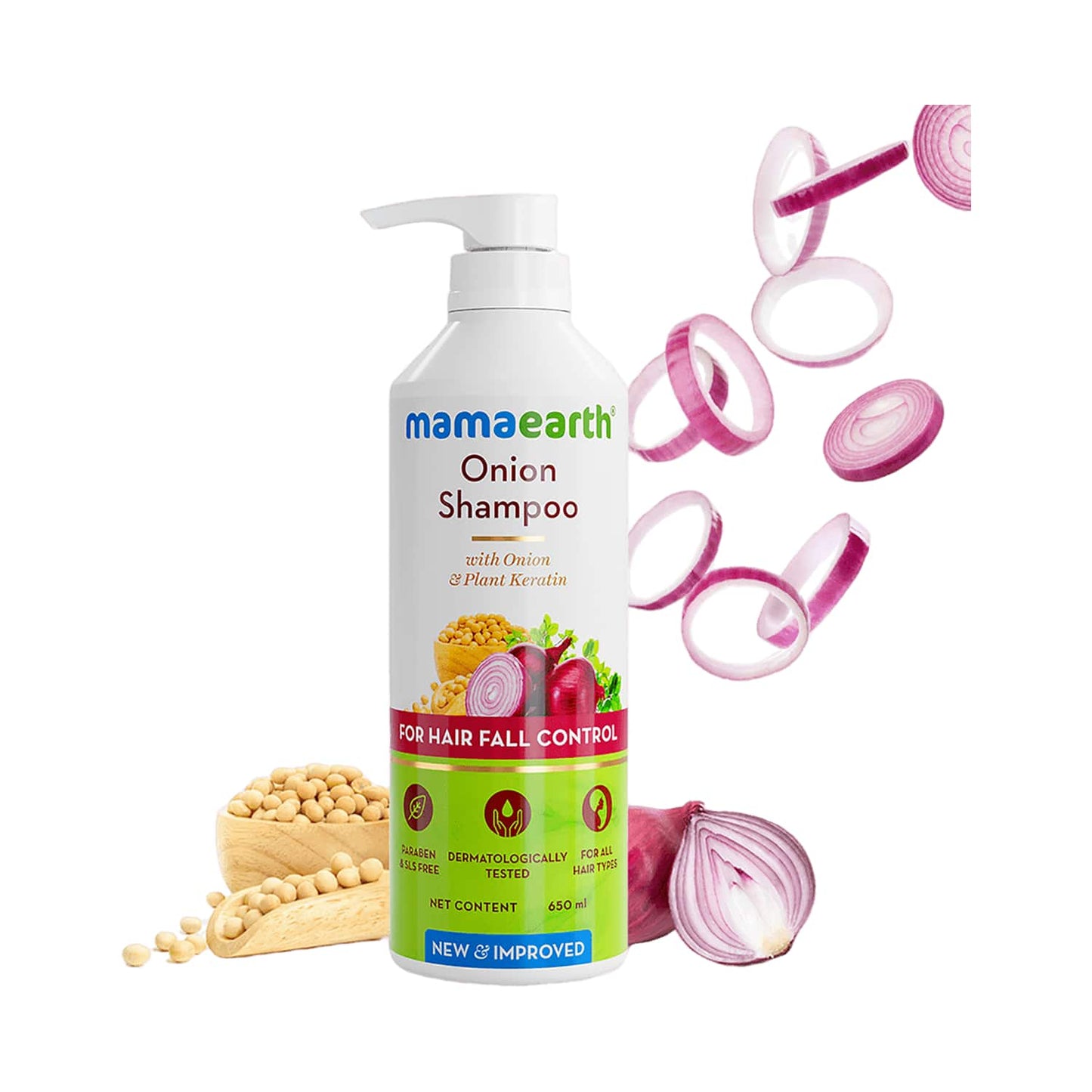 Mamaearth Onion Shampoo With Onion & Plant Keratin (650ml)