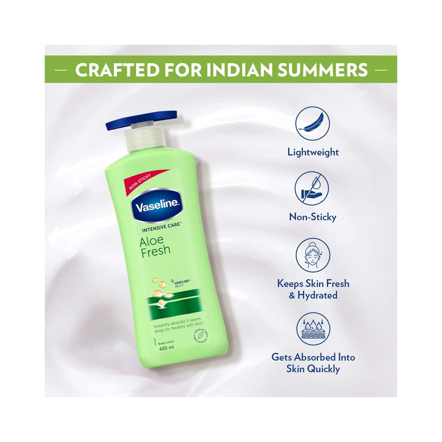 Vaseline Intensive Care Aloe Fresh Body Lotion (400ml)