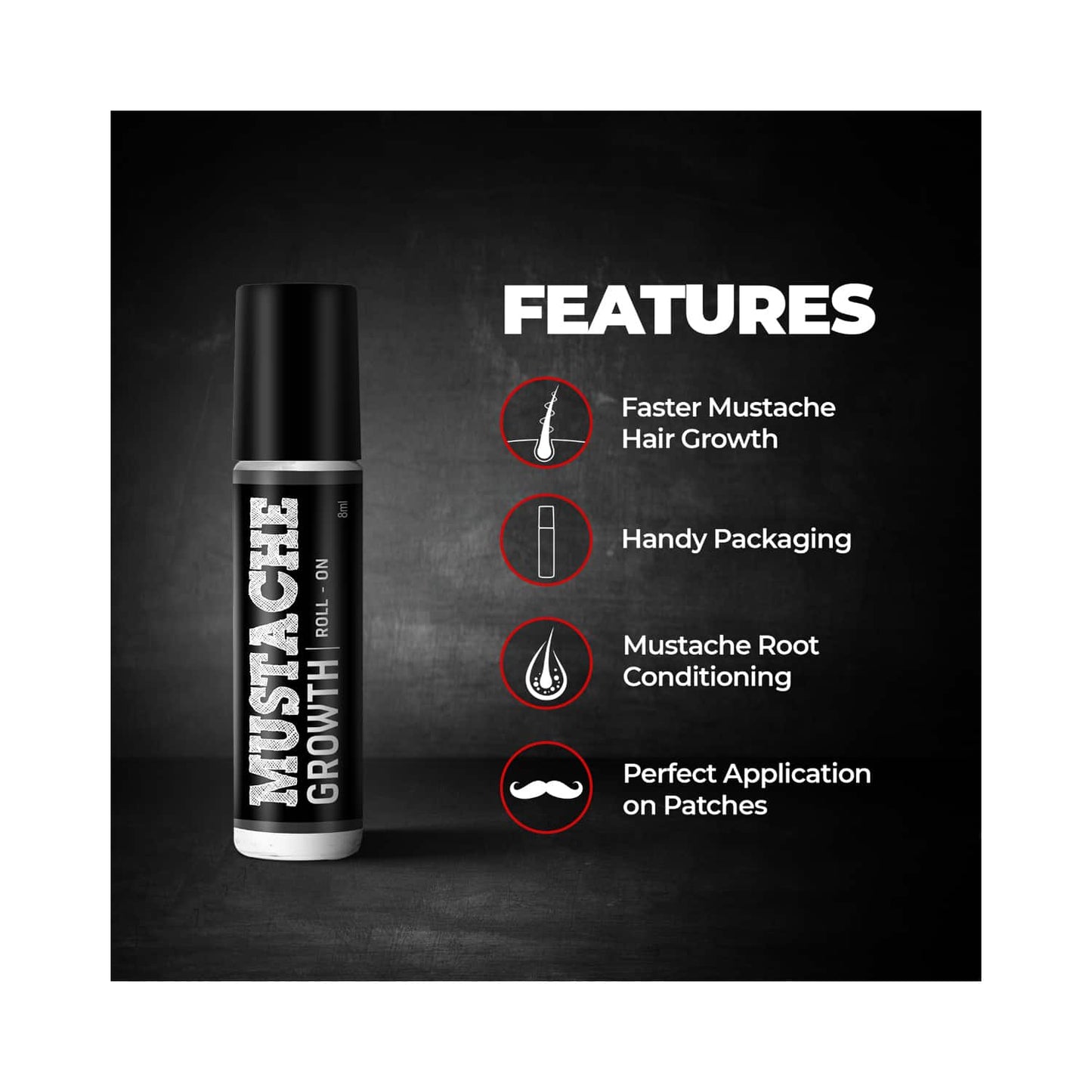 Beardo Mustache Growth Roll-On (8ml)