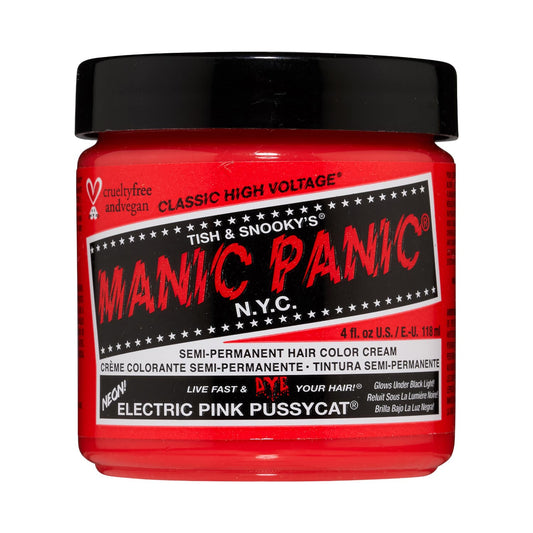 Manic Panic Classic High Voltage Semi Permanent Hair Color Cream - Electric Pink Pussycat (118ml)