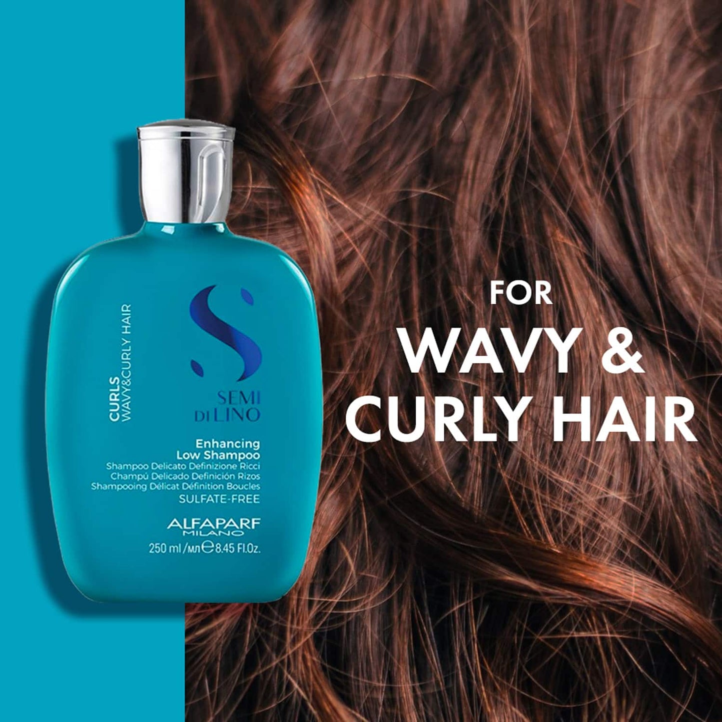 Alfaparf Milano Curly Hair Enhancing Low shampoo for Curly, Frizzy, Dry Hair (250 ml)