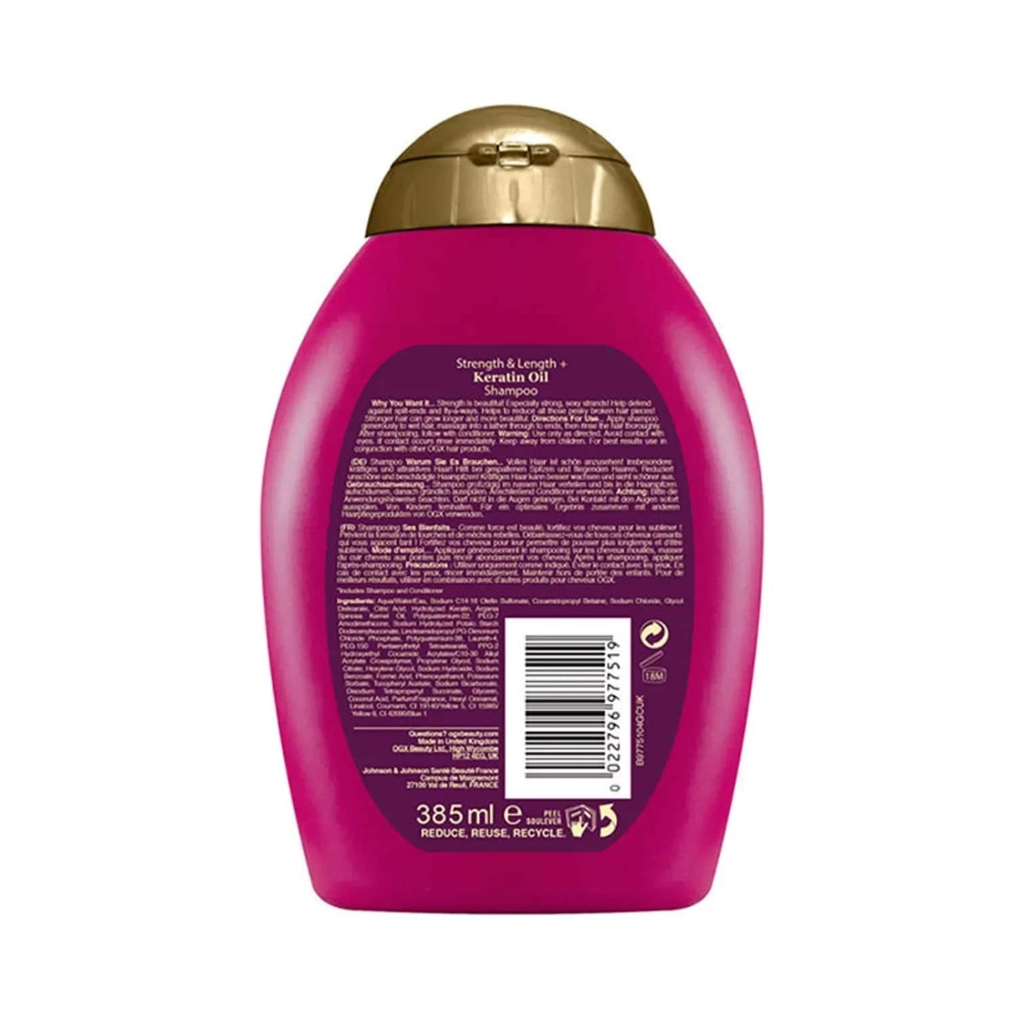 OGX Strength & Length Keratin Oil Shampoo (385ml)