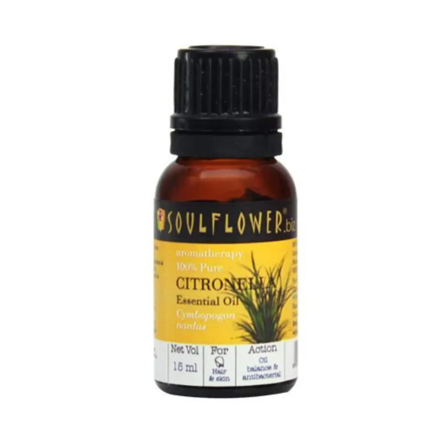 Soulflower Citronella Essential Oil - (15ml)