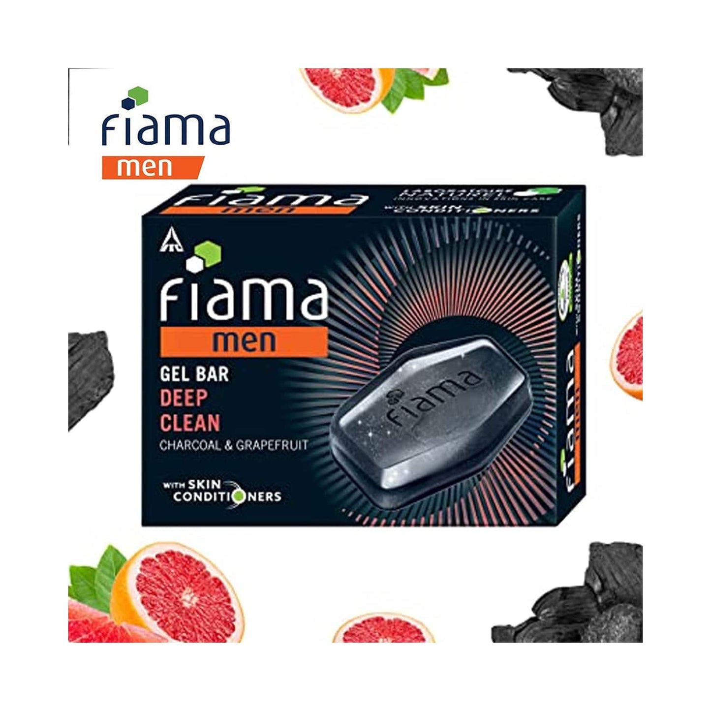 Fiama Men Deep Clean Gel Bar With Skin Conditioners (125g)