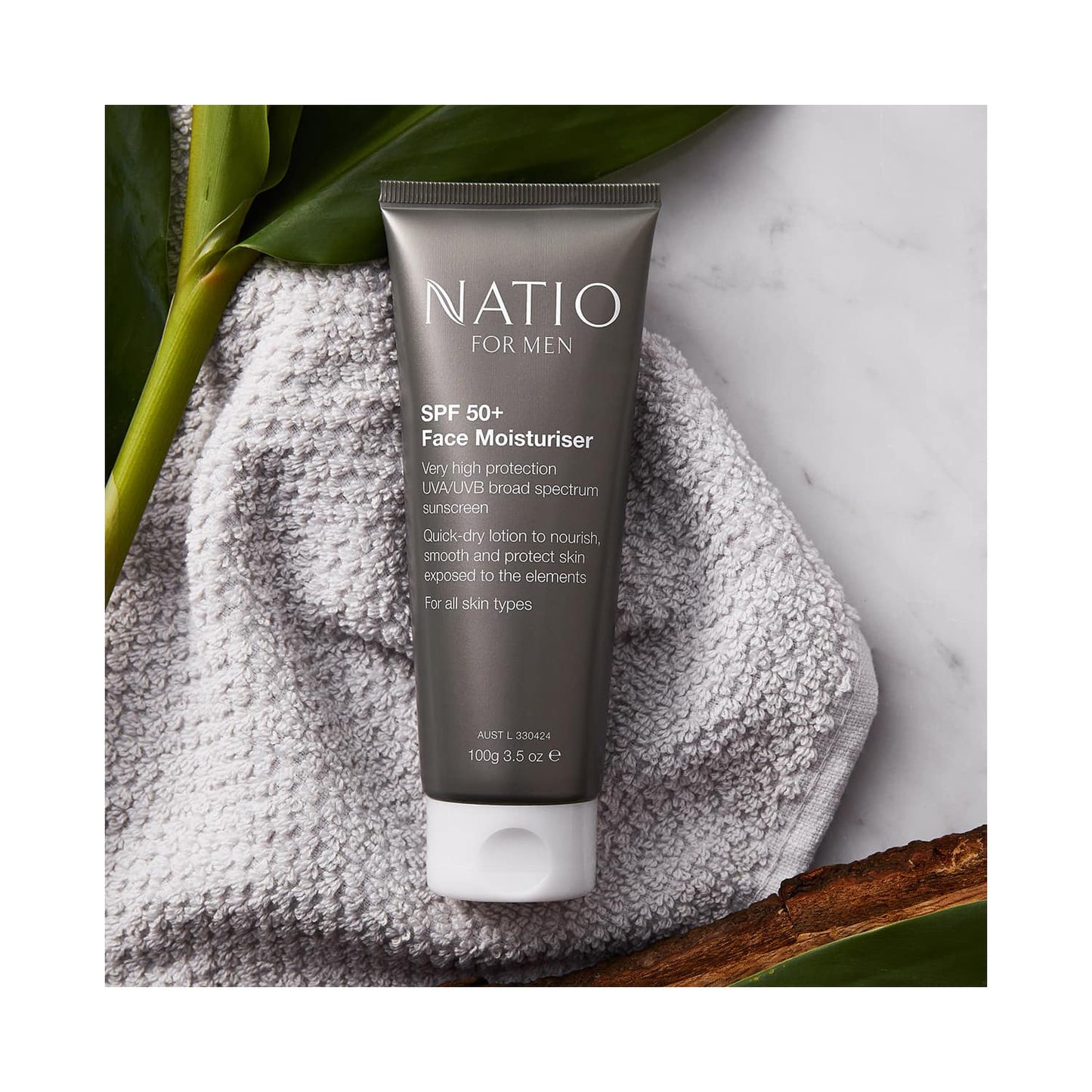 Natio For Men Face Moisturiser SPF 50 (100g)