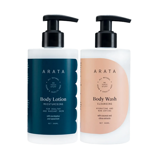 Arata Body Care Set With Cleansing Body Wash And Moisturising Body Lotion (2Pcs)