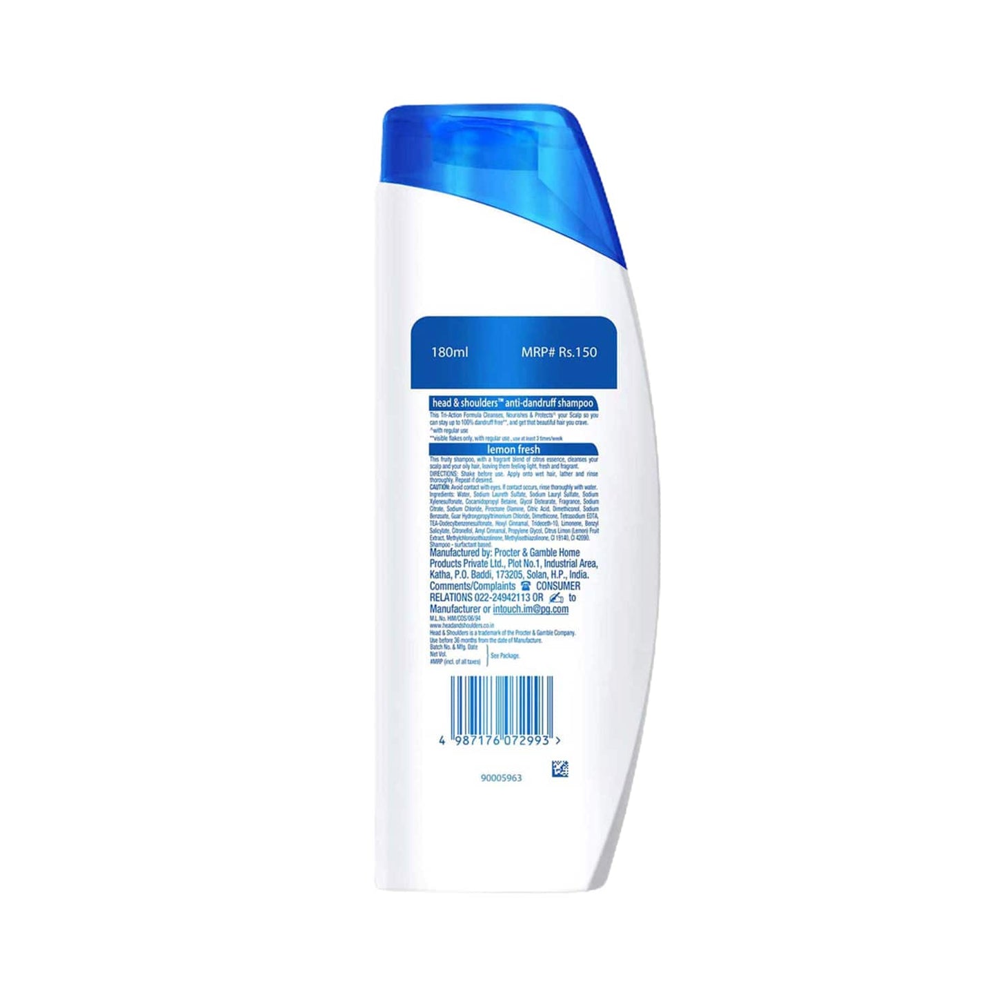 Head & Shoulders Lemon Fresh Anti Dandruff Shampoo (180ml)