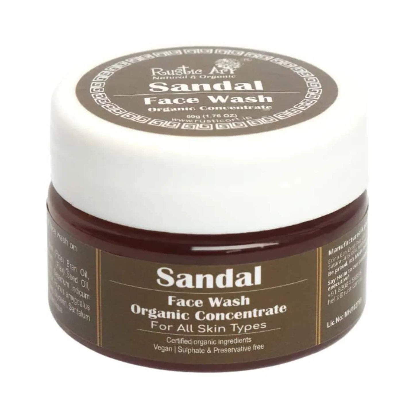 Rustic Art Organic Concentrate Sandal Facewash (50g)