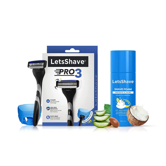 LetsShave Pro 3 Razor Kit - (3 Pcs)