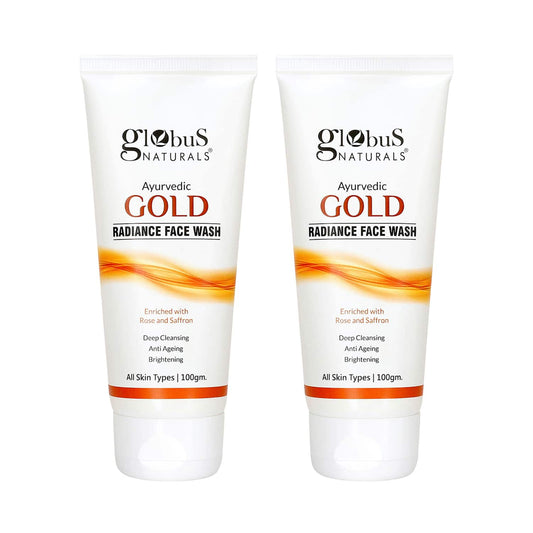 Globus Naturals Gold Radiance Anti Ageing & Brightening Face Pack Enriched With Saffron (2 Pcs)