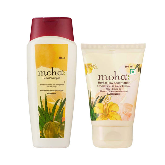 Moha Herbal Shampoo & Herbal Conditioner Healthy Hair Combo (100 ml + 100 ml)