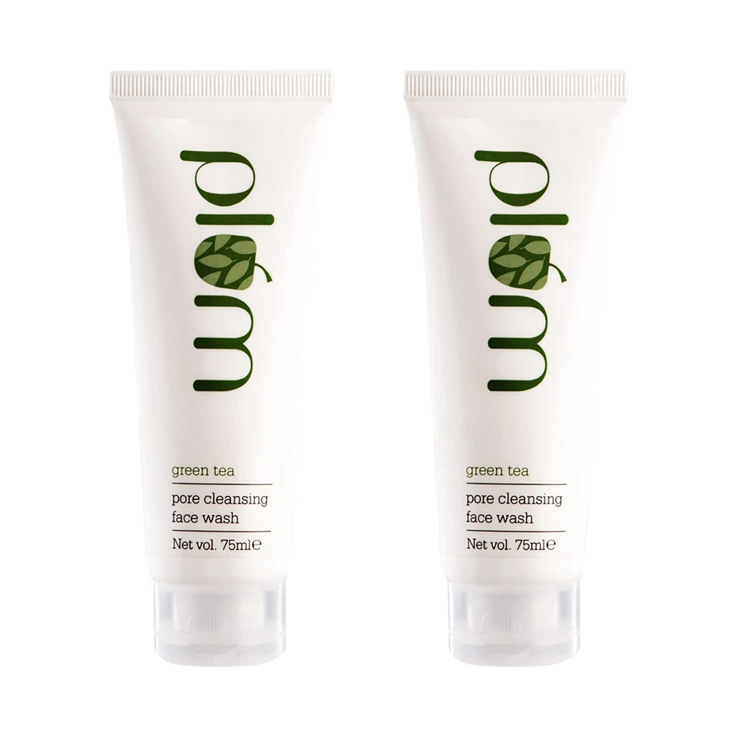 Plum Green Tea Pore Cleansing Face Wash, Oily Skin, Fights Acne (75ml) - Pack of 2 combo