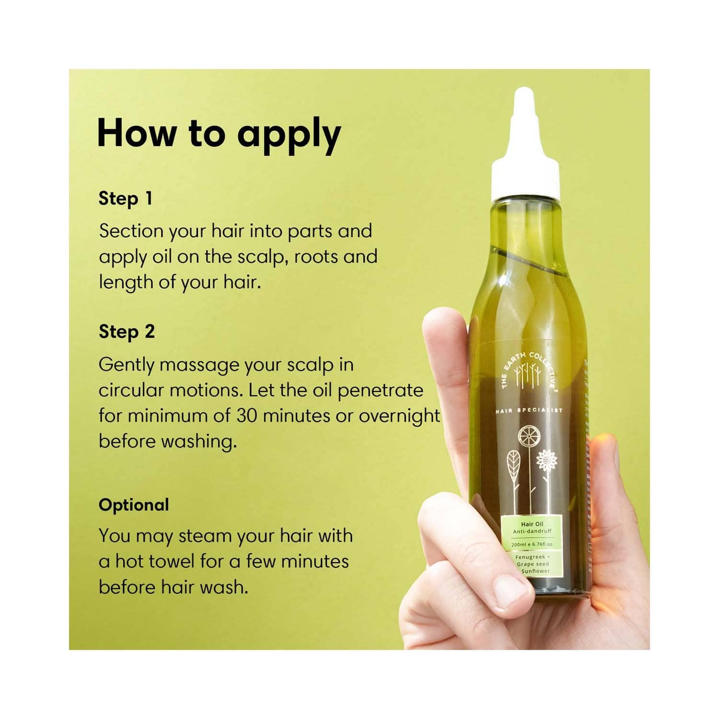 The Earth Collective Anti-Dandruff Hair Oil (200 ml)