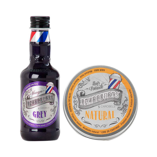 Beardburys Grey Shampoo (100ml) & Natural Hair Pomade (100ml) Combo