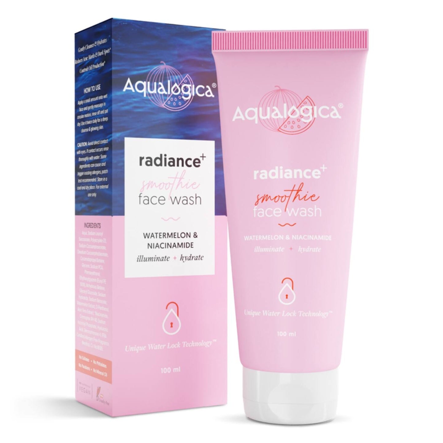 Aqualogica Radiance+ Smoothie Face Wash -(100ml)(Pack of 2) Combo