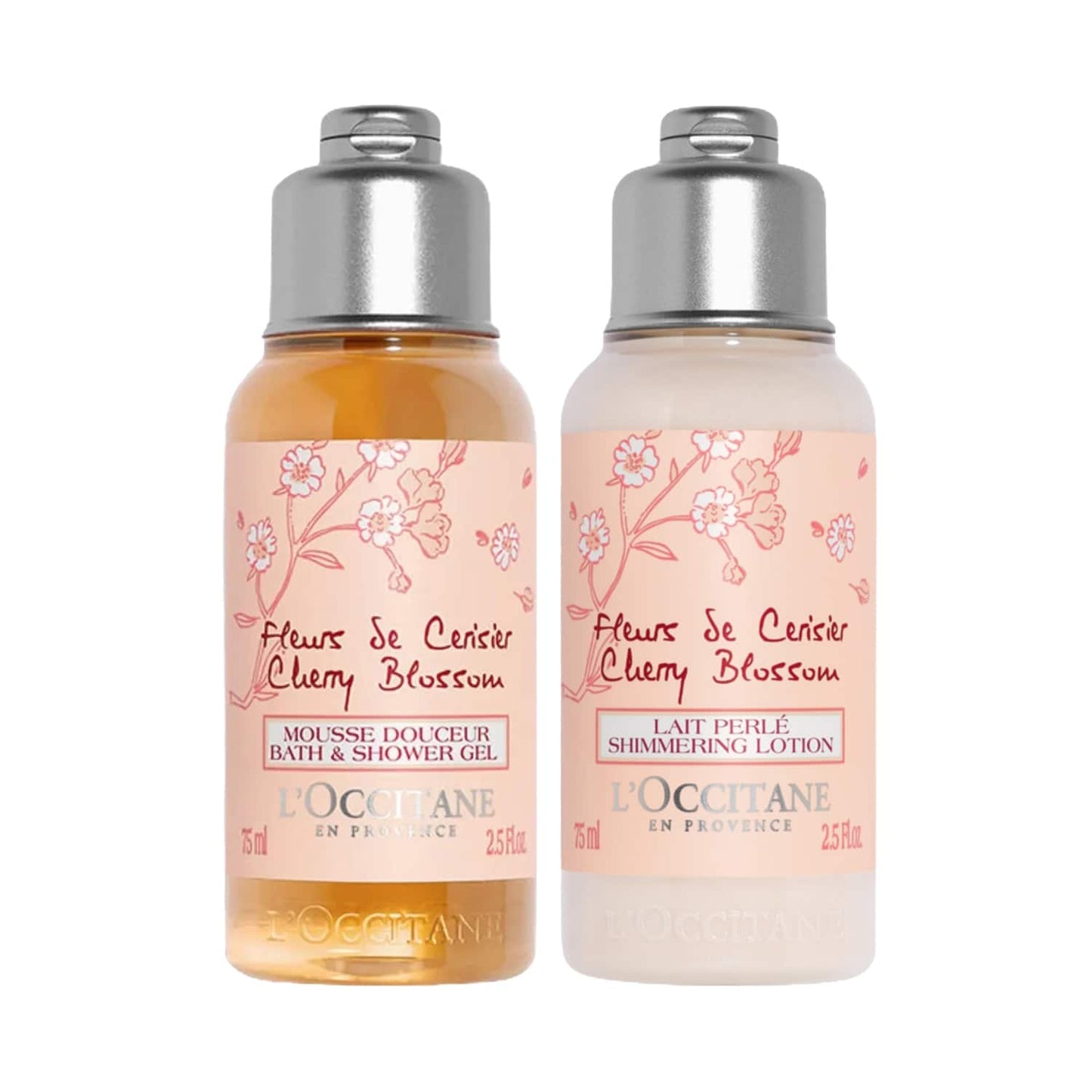 L'occitane Body Mini Hydration Duo Cherry Blossom Shower Gel & Cherry Blossom Body Lotion Combo