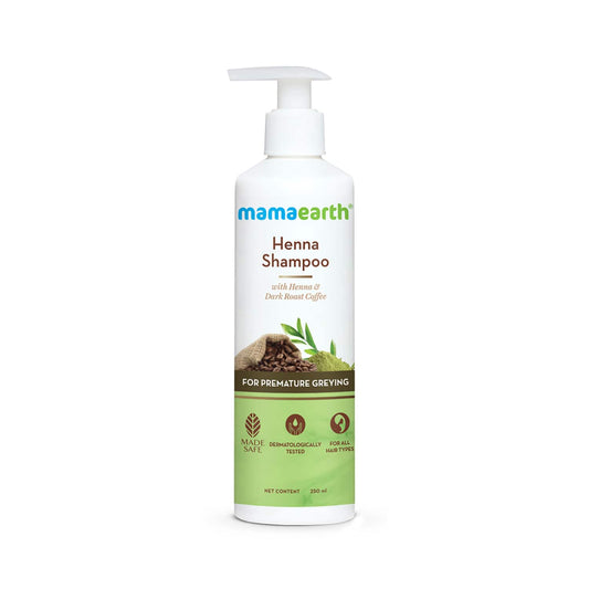 Mamaearth Henna Shampoo With Henna & Dark Roast Coffee For Premature Greying (250ml)