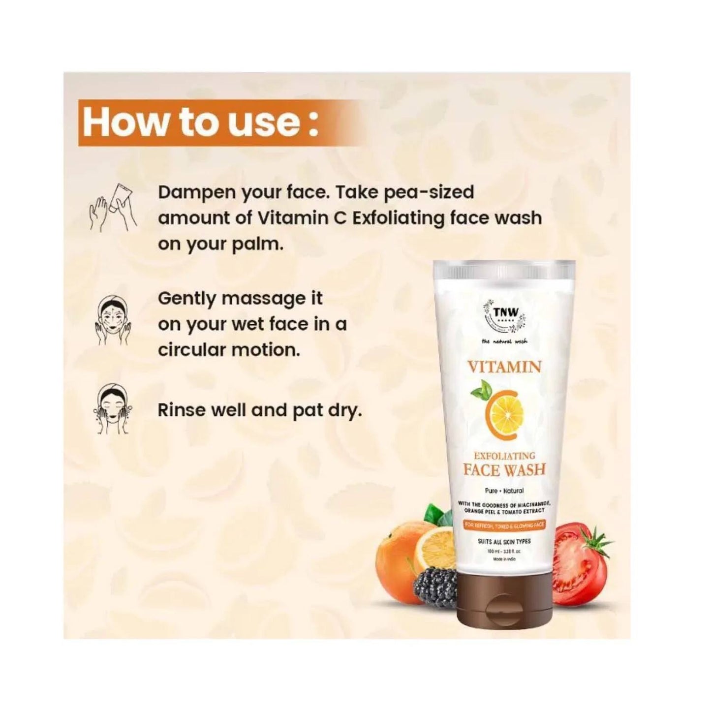 TNW The Natural Wash Vitamin C Exfoliating Face Wash (125g)