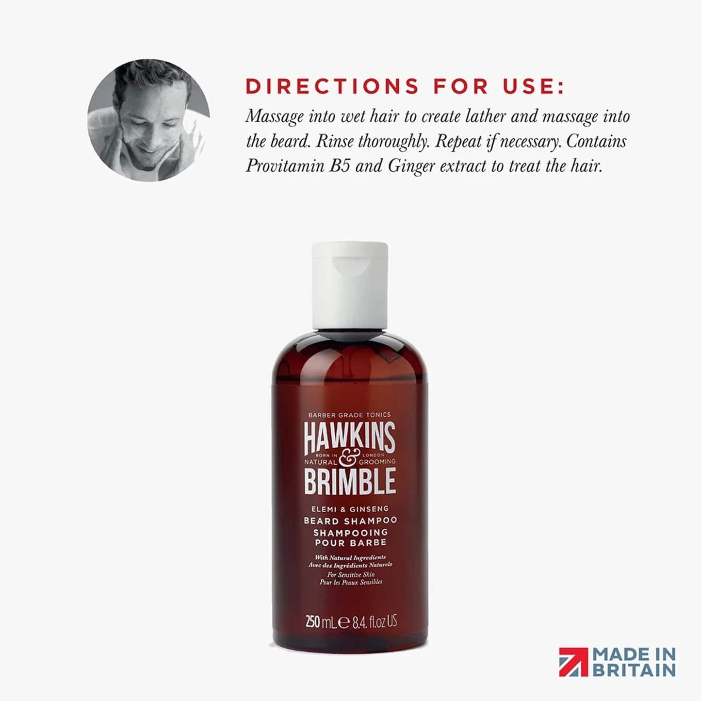 Hawkins & Brimble-Beard Shampoo (250ml)