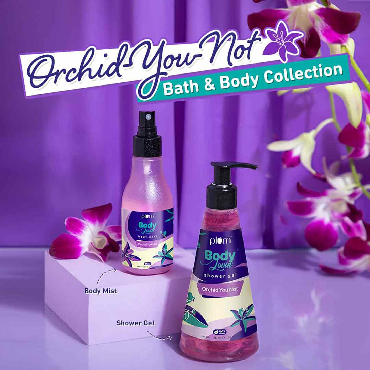 Plum Bodylovin' Orchid-You-Not Shower Gel (240 ml) (Pack of 2) Combo