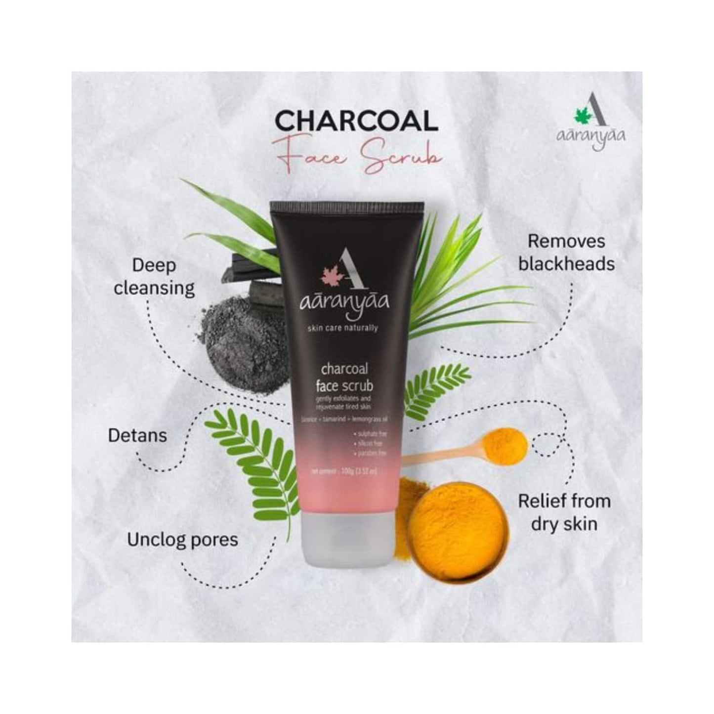 Aaranyaa Charcoal Face Scrub (100g)