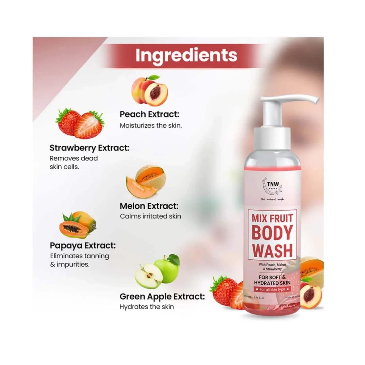 TNW The Natural Wash Mix Fruit Body Wash (200ml)