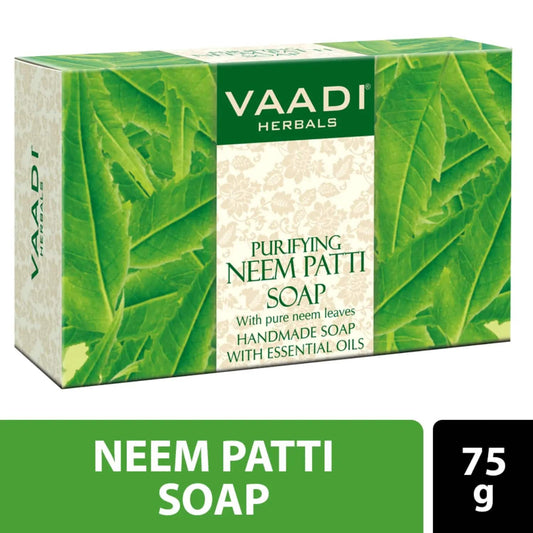 Vaadi Herbals Purifying Neem Patti Handmade Soap (75g)