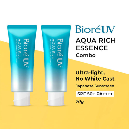 Biore UV Aqua Rich Watery Essence Sunscreen SPF 50+ Pa++++ Pack of 2 Combo ( 70 g each)