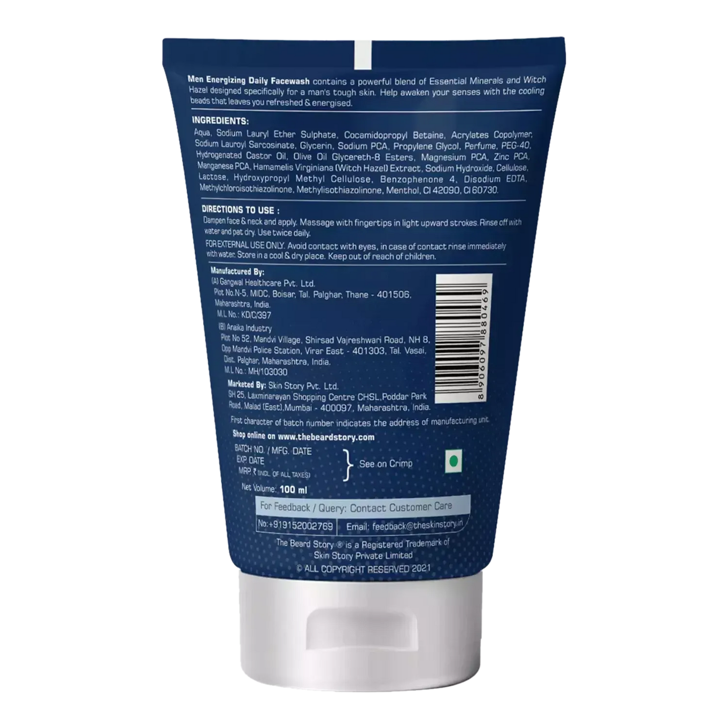 The Beard Story Energizing Daily Face Wash (100ml)