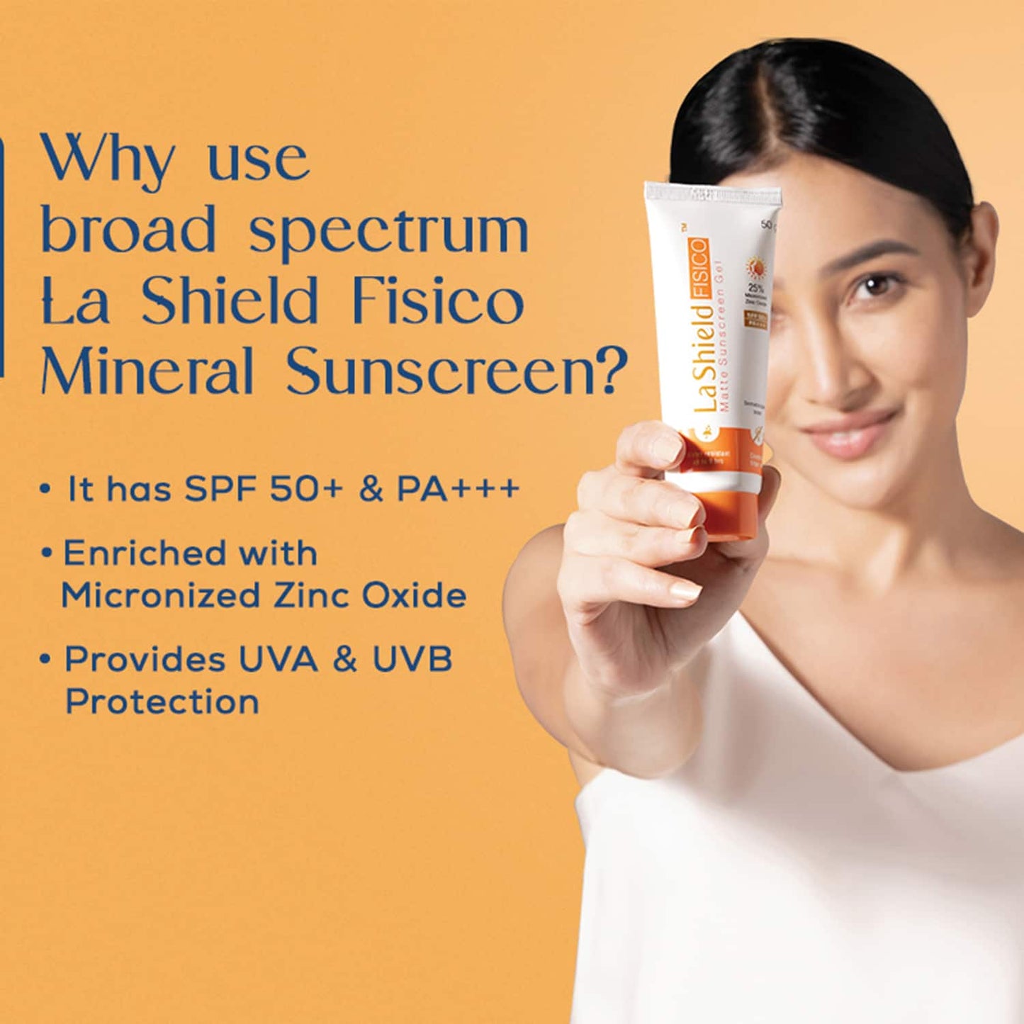 La Shield FISICO SPF 50+ & PA+++ Sunscreen Gel (50g)