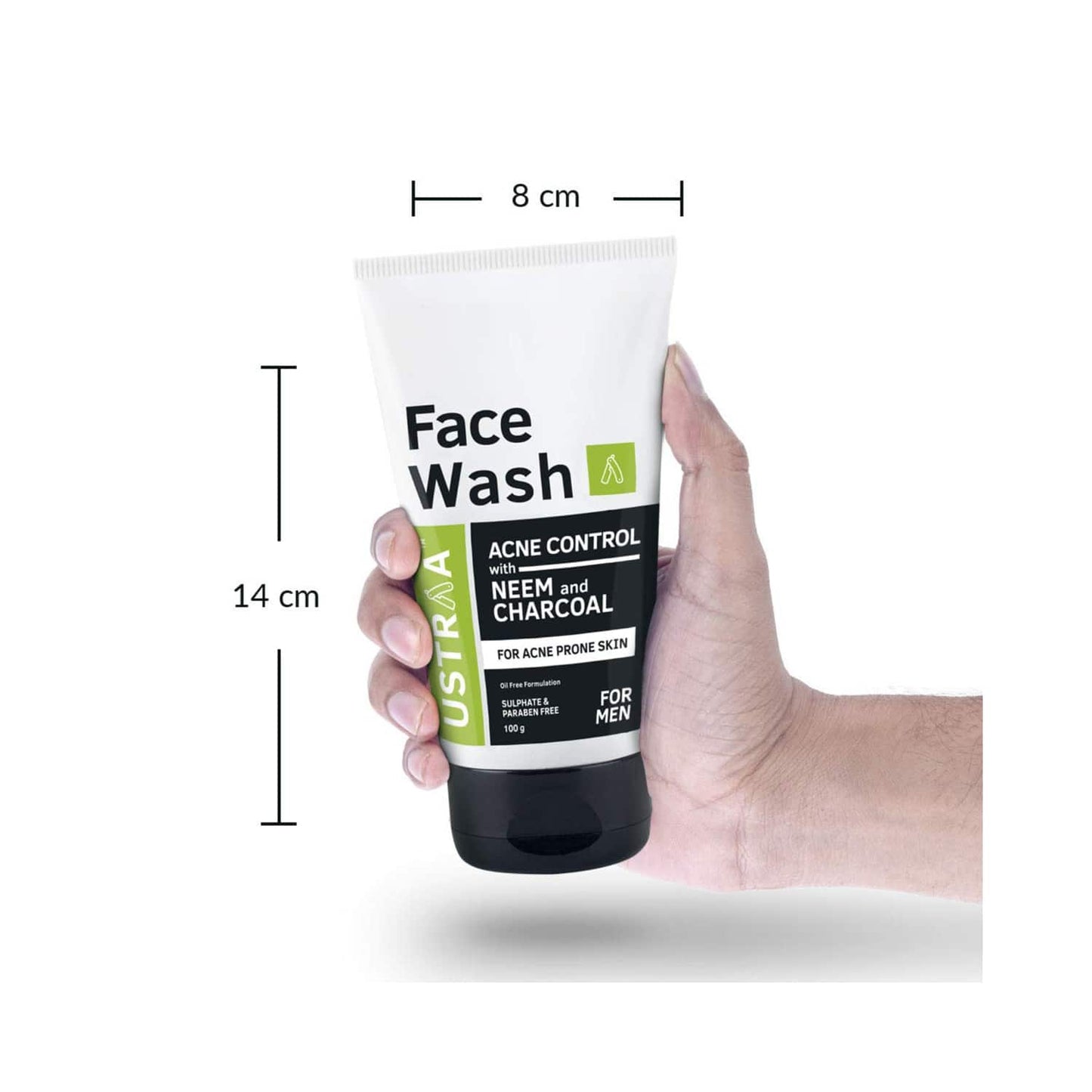 Ustraa Neem & Charcoal Face Wash (100g)