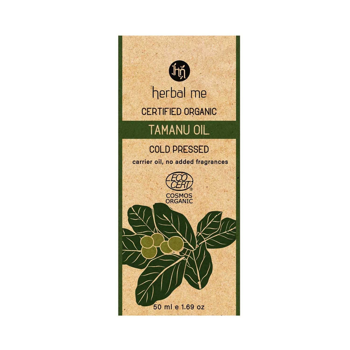 Herbal Me 100% Organic Cold Pressed Tamanu Oil (50ml)