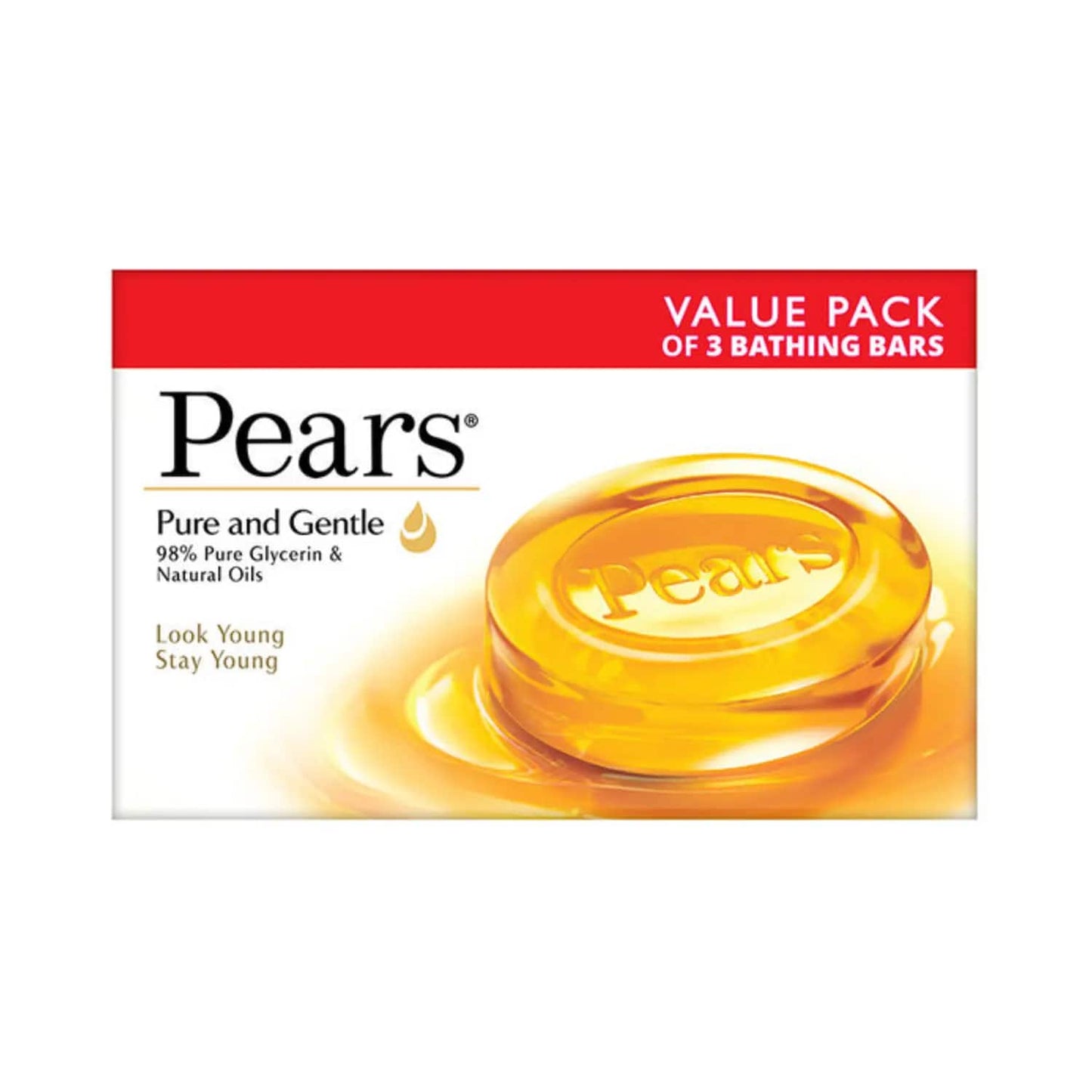 Pears Pure & Gentle Bathing Bar Soap (3Pcs)