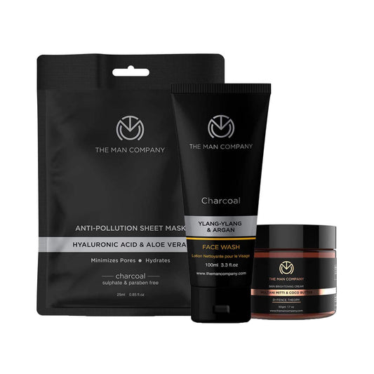 The Man Company Charcoal Skin Brightening Gift Set (3Pcs)