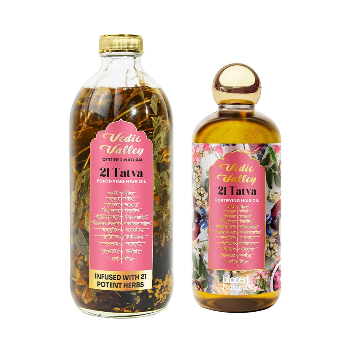 Vedic Valley 21 Tatva Hair Oil With Refill (800ml)