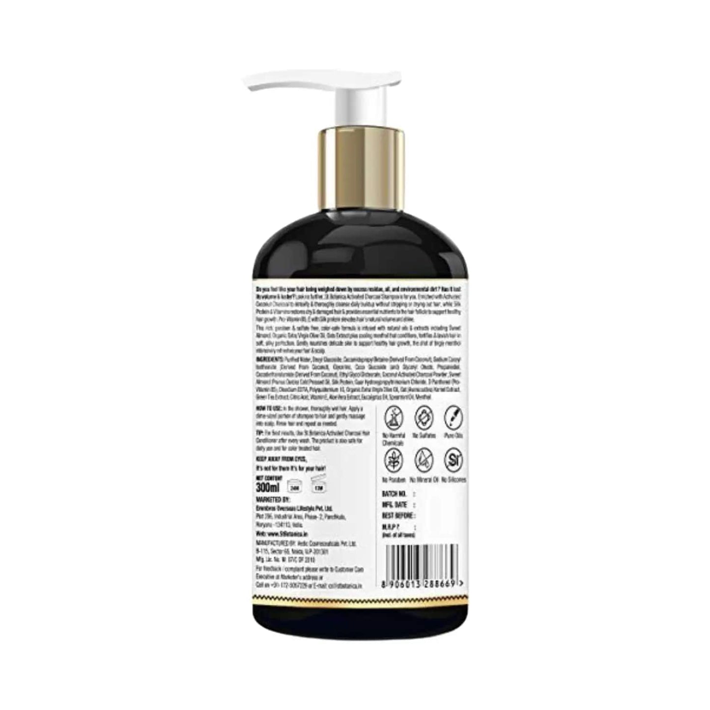 St.Botanica Activated Charcoal Hair Shampoo (300ml)